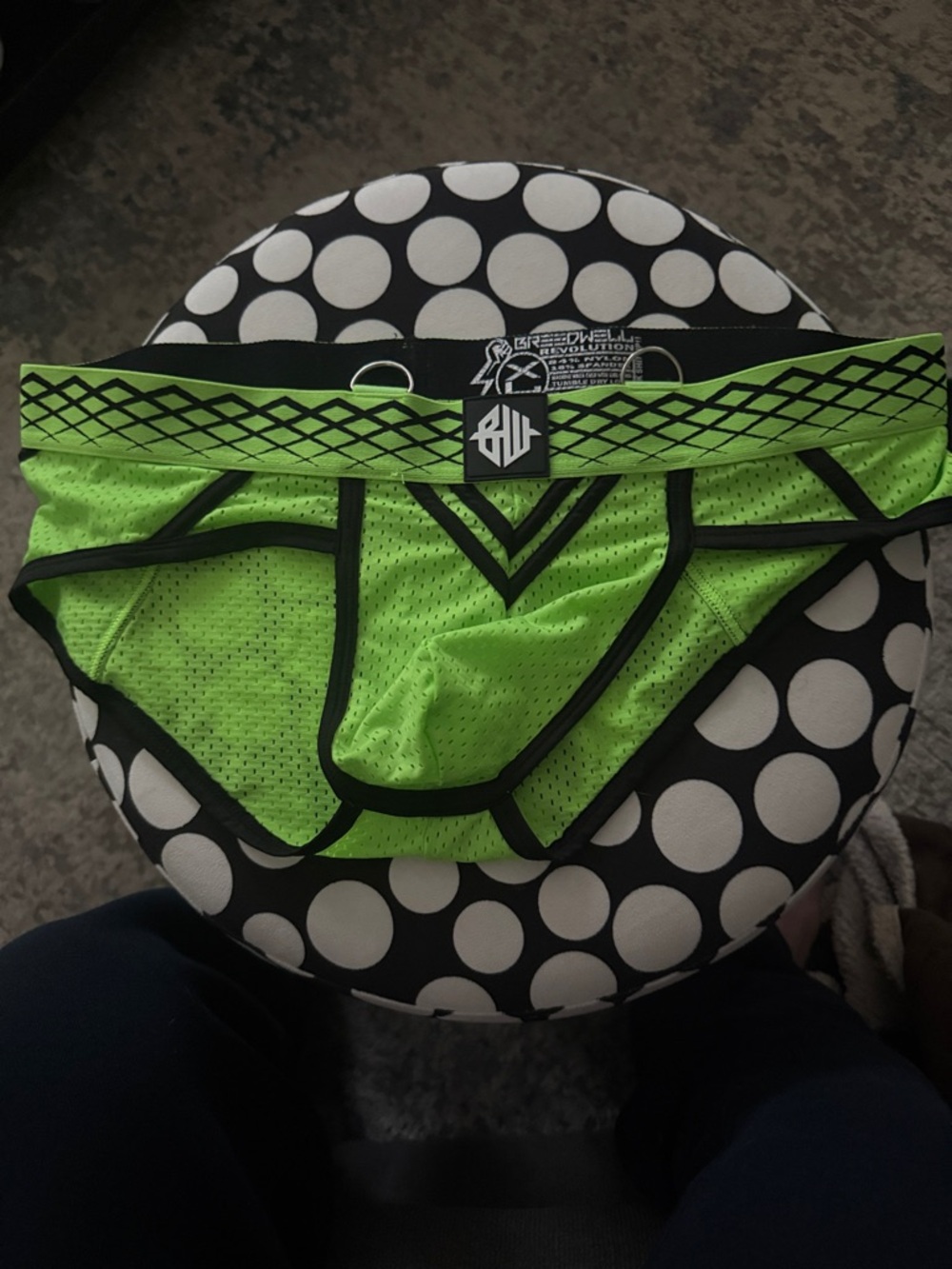 Neon Lime Men's Athletic Briefs with Contrast Trim